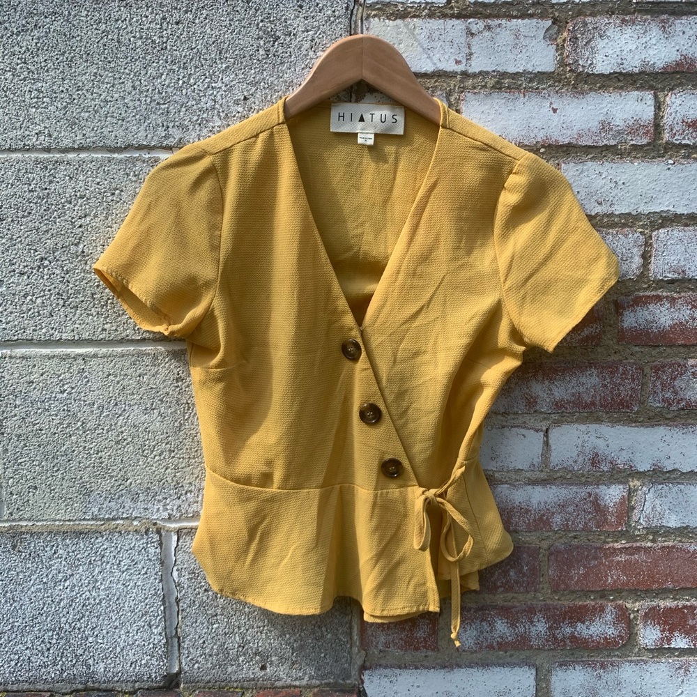 Fluttery V-Neck Wrap Tee